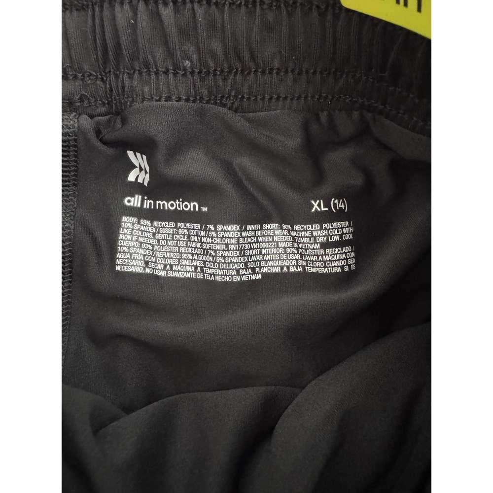 All In Motion Girls Black Tiered Ruffle Knit Skort High Rise Size XL 14 NWT - Picture 4 of 5